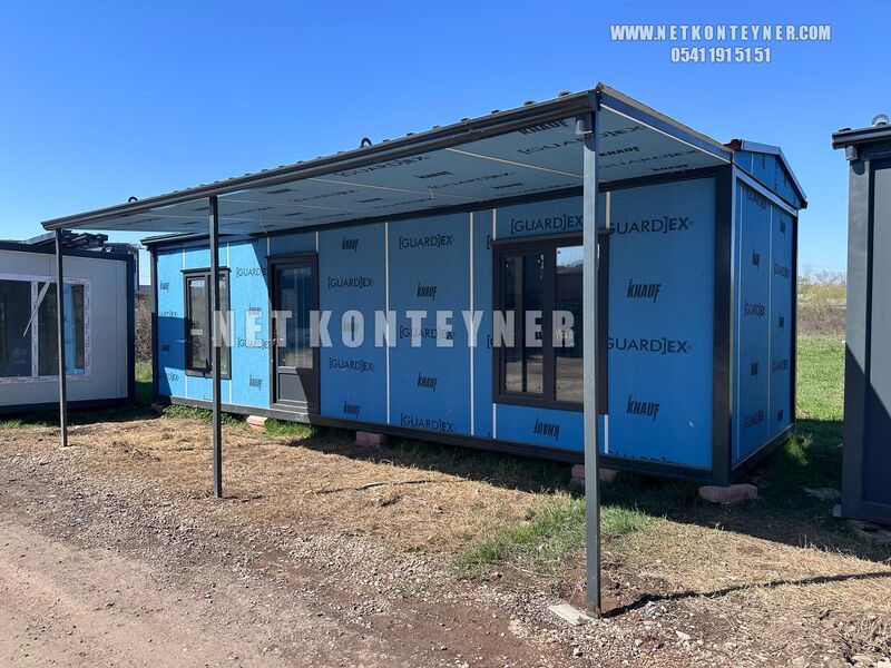 1 ODA 1 SALON 27 METREKARE EV KONTEYNER ÇATI VERANDALI