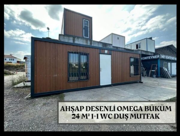 24 METREKARE 1 ODA 1 SALON EV KONTEYNER AHŞAP DESEN KAPLAMA 