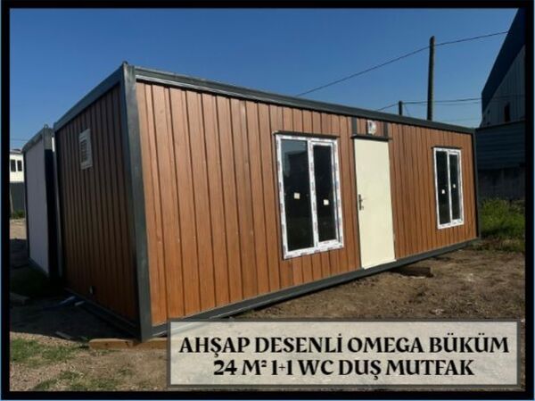 AHŞAP DESENLİ KAPLAMA 24 M² 1+1 WC DUŞ MUTFAK