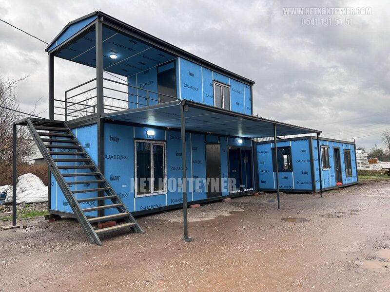 2 KATLI 48 METREKARE 2 ODA 1 SALON VERANDALI KONTEYNER EV GUARDEX KAPLAMA 