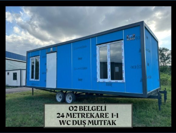 O2 BELGELİ 24 METREKARE 1+1 WC DUŞ MUTFAK EV KONTEYNER